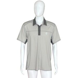 Born Primitive Men's Golf Polo Shirt Size L Two-Tone Gray Short Sleeve